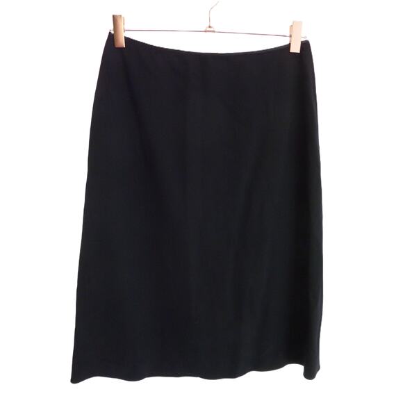 Banana Republic Black Wool Blend A Line Skirt Fully Lined 2 - Picture 1 of 5